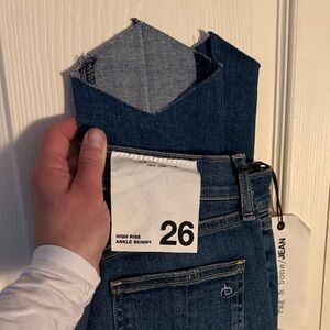 rag & bone Indigo High-Rise Ankle Skinny Jeans